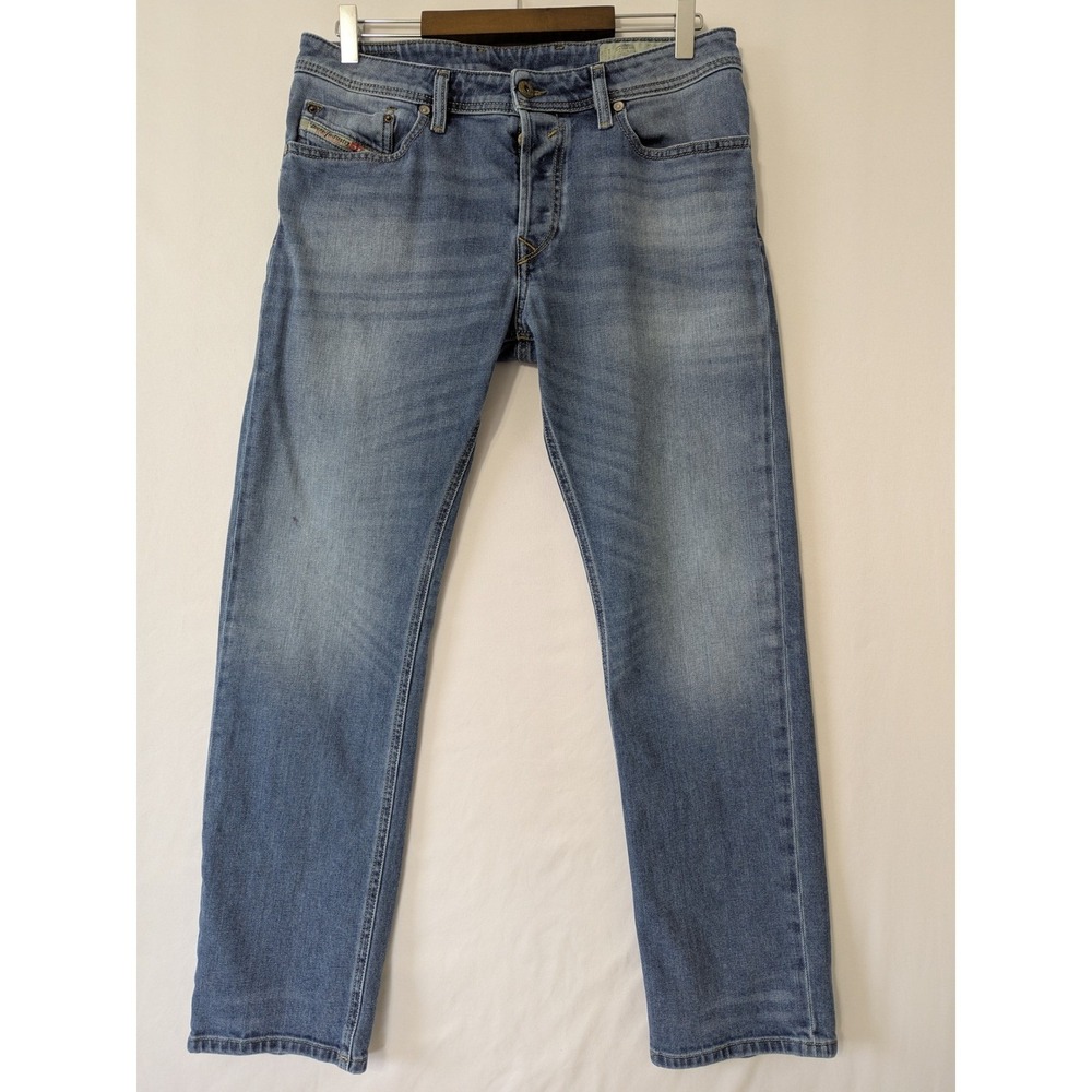 Diesel Waykee‎ Regular Straight Medium Wash Denim Buttonfly Jeans Mens Size 30